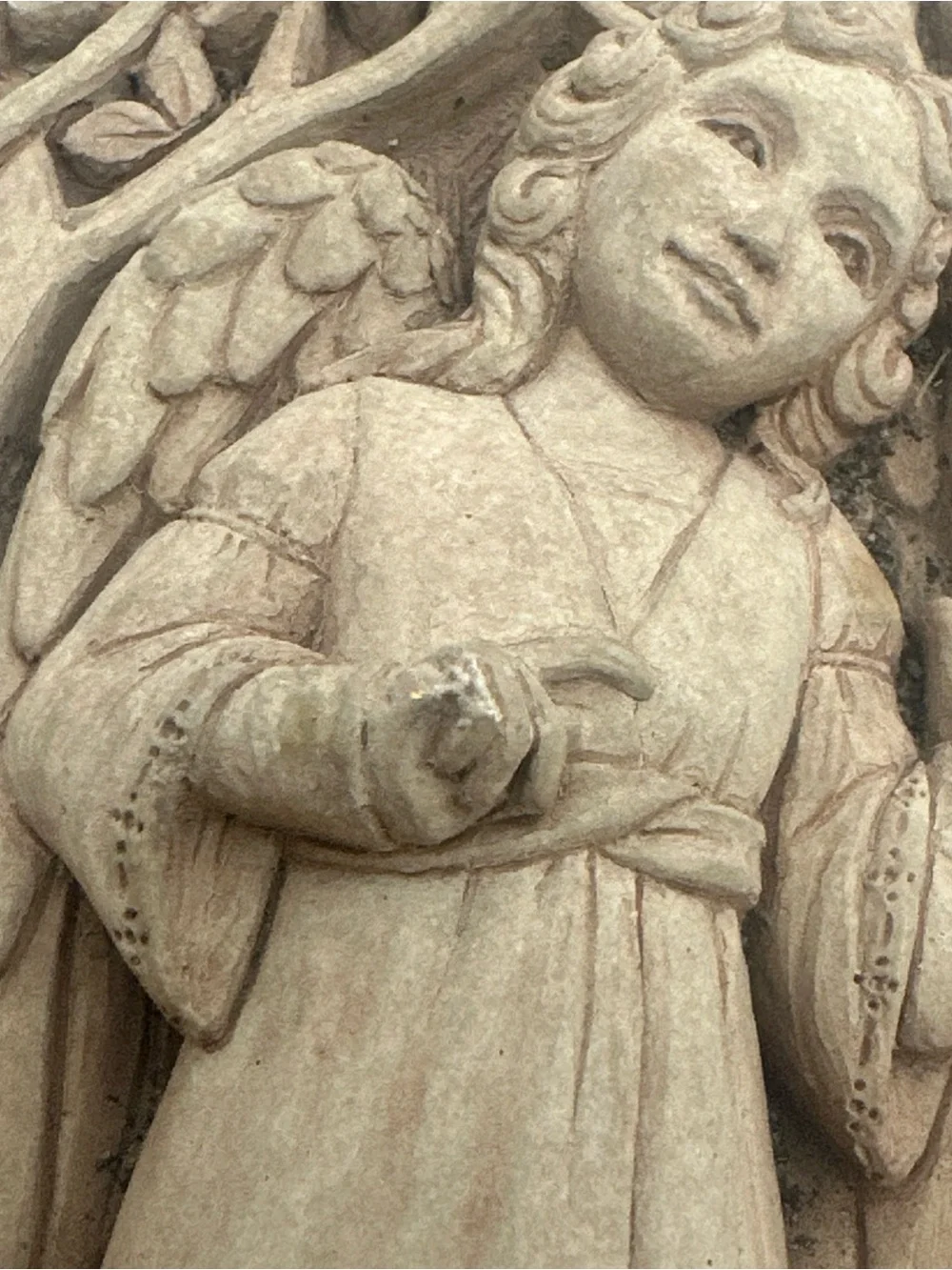 Peace & Grace Angel Wall Plaque - Beige Decorative Wall Art